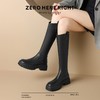 ZHR则则时尚百搭长筒靴2024新款气质法式后拉链女靴ins厚底骑士靴 商品缩略图5