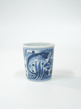【元岚堂】元青花鱼藻迷你可乐杯70cc