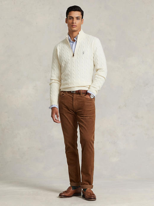 小马标 2024冬季新款 经典纽花 90%羊毛 高领半拉链套头针织衫 4色 PT-1177 商品图1