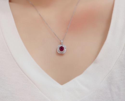 1.3ct刻面红宝石吊坠 商品图3