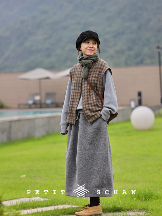 PETIT SCHAN小闪 CLO#654 take it easy 偶闲 纯羊毛高克重极简廓形针织卫衣 商品图1