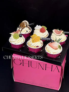 六粒玫红纸杯蛋糕(积分兑换)