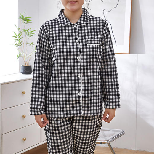 无*良品同款 情侣款水洗棉长袖家居服套装 商品图9