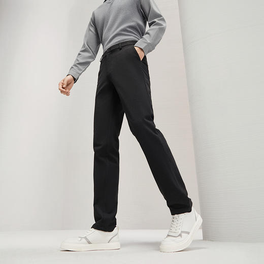 【含羊毛】柒牌男装休闲裤男2024秋冬新品商务通勤上班修身直筒裤127H72140 商品图1