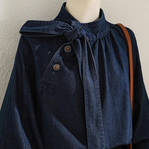 裁缝学苑AS376蝴蝶结系带牛仔衬衫纸样女装灯笼袖上衣衬衣样板 商品图4