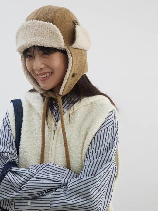 步履不停/4D76017C/圈圈呢羊羔毛雷锋帽出游滑雪护耳帽 商品图2