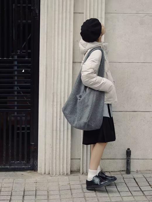 步履不停/4D52019C/大容量通勤逛街休闲针织毛呢单肩斜挎包 商品图2