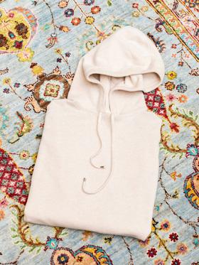 Dalmo 米色羊绒帽衫