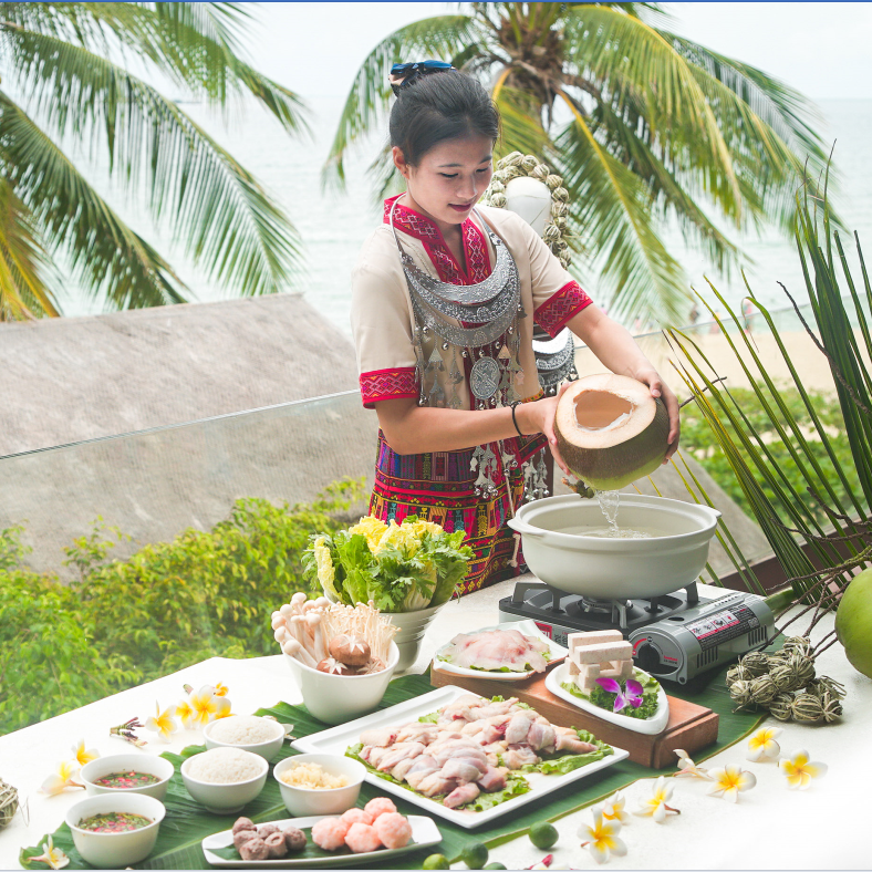 【二区椰苑餐厅】3-4人餐-椰子鸡套餐（文昌鸡、现开椰子水）