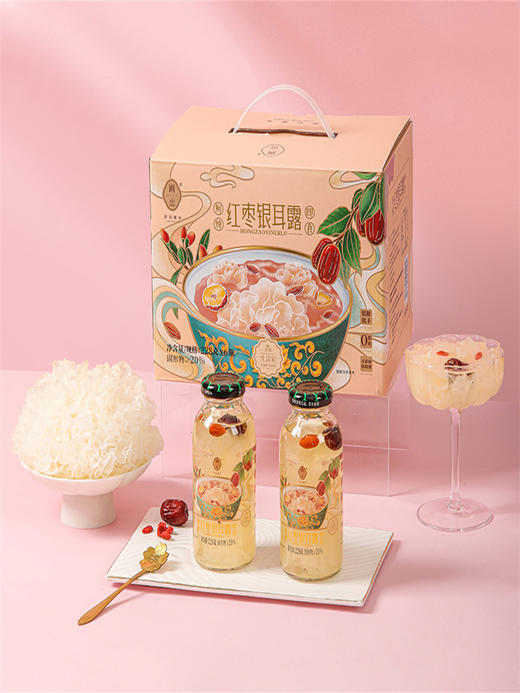 圃也家红枣银耳露0脂肪即食红枣枸杞银耳羹速食早餐白木耳银耳汤1368g 商品图0
