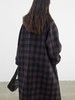 步履不停/4D21055C/学院风A字廓形格子长款呢子大衣外套 商品缩略图1