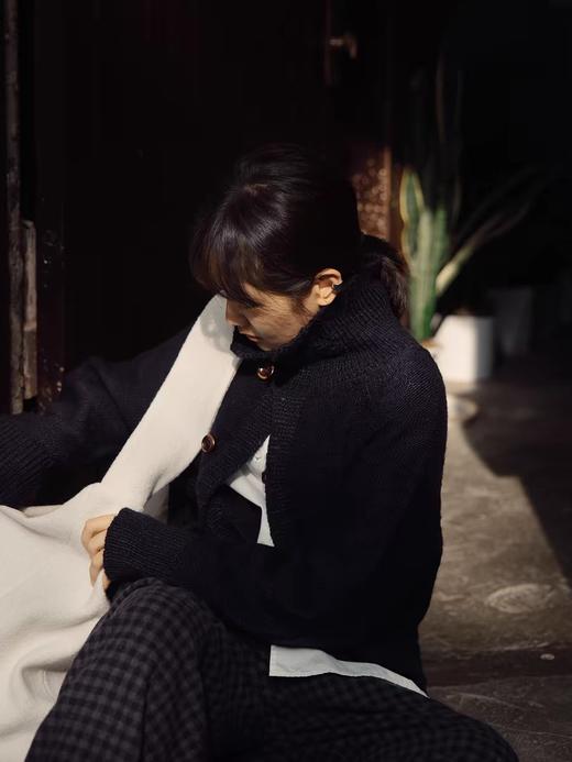 步履不停/4D13234C/立领短款羊毛针织开衫外套上衣 商品图2