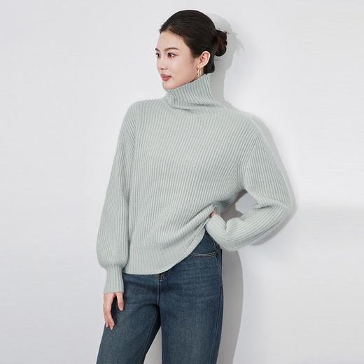 【高货wl】全新升级【铂金会员220/天猫299/差价79】(95749) 洛诗琳新款法式慵懒风简约长袖高领宽松套头打底针织衫女 商品图2