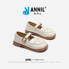 ANNIL/安奈儿女童皮鞋秋款小公主鞋黑色学生软底鞋女孩儿童鞋HM4301079 商品缩略图1