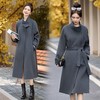 立领收腰双面羊绒大衣，气质中长款西装毛呢外套HR-CPYY8098 商品缩略图1
