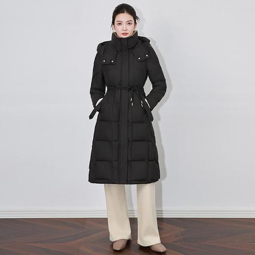 【高货wl】全新升级【铂金会员735/天猫999/差价264】(01014) 洛诗琳时尚撞色白鸭绒羽绒服女冬连帽加厚保暖上衣外套 商品图0