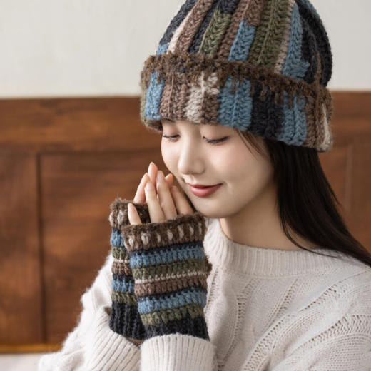 苏苏姐家拾悦帽子手套套装手工DIY钩针羊毛毛线团自制材料包 商品图1