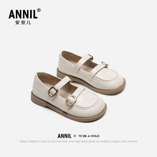 ANNIL/安奈儿童鞋浅口亲子鞋时尚百搭小皮鞋春秋软底玛丽珍公主鞋HM4301080 商品图0