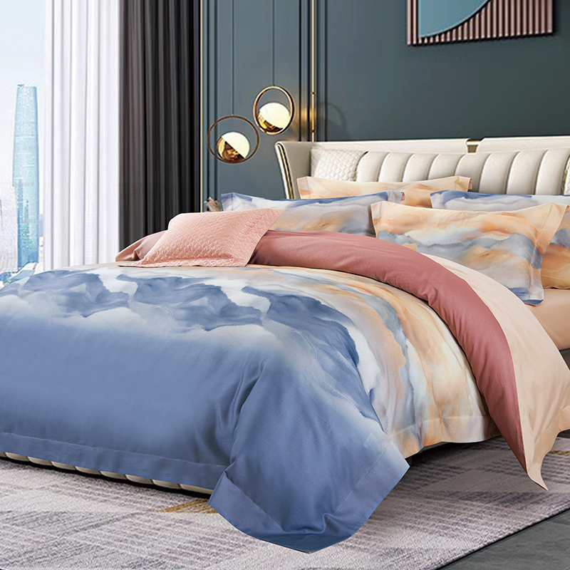 鑫缘 艾草阳绒印花四件套 DMH4418