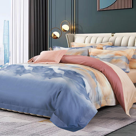 鑫缘 艾草阳绒印花四件套 DMH4418 商品图0