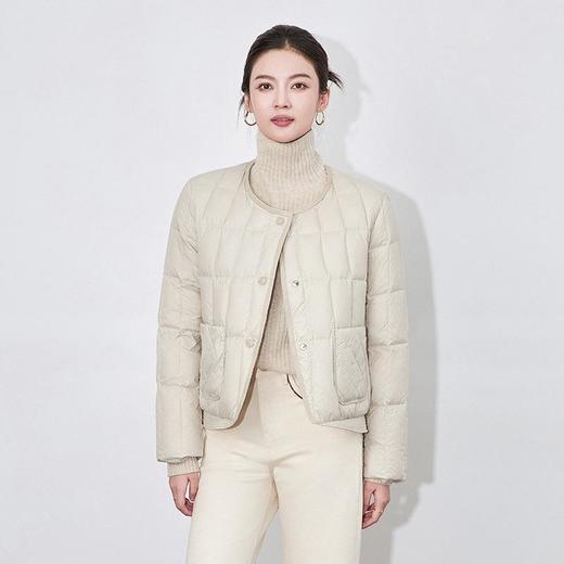 【高货wl】全新升级【铂金会员431/天猫579/差价148】(93113) 洛诗琳秋冬女款圆领鸭绒短款轻薄保暖羽绒服宽松显瘦外套 商品图4