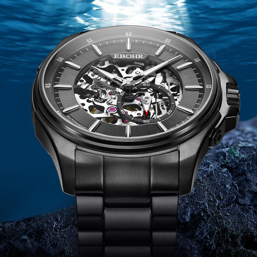 51280215 依波EBOHR 探索者系列复杂镂空手表男自动机械表防水5128 商品图0