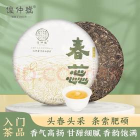 俊仲号春蕊普洱茶生茶茶饼云南勐库老树春茶生普饼茶茶叶330g  包邮