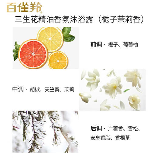 三生花  精油香氛护肤沐浴露（栀子茉莉香）500ml  SSH-0013 商品图4