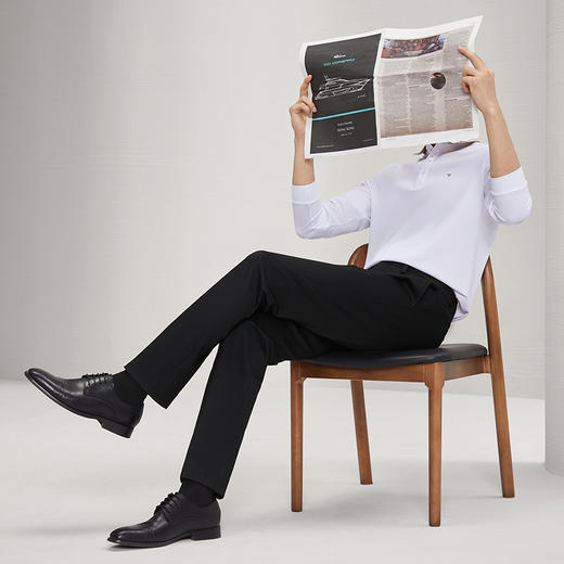 【含羊毛】柒牌男装休闲西裤男2025秋冬厚款双面磨毛舒适保暖长裤127H71600 商品图3