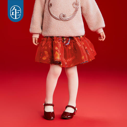 年衣童装女童半身裙秋冬新款宝宝网纱甜美蓬蓬公主裙儿童裙子顺得不得了半裙 商品图0