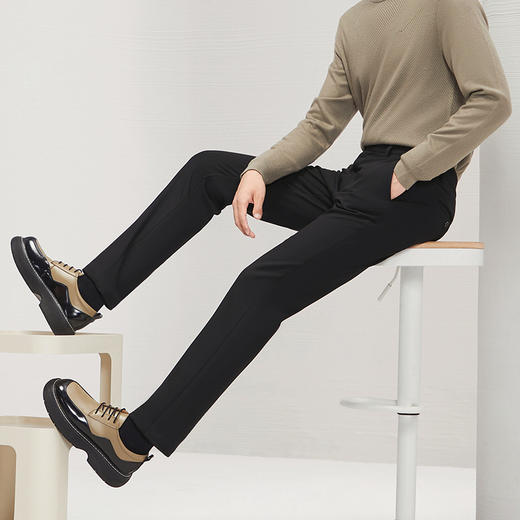 【含莱赛尔】柒牌男装休闲裤2024秋冬新品商务通勤上班厚款直筒裤127H72360 商品图1