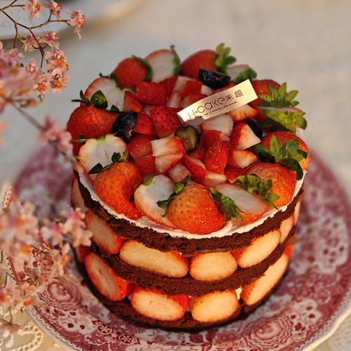 草莓巧克力裸蛋糕 商品图0