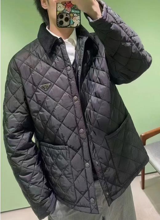 中性款三角标菱格纹棉服 商品图4