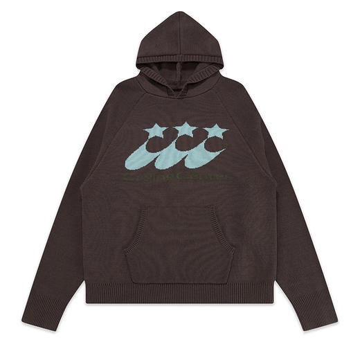 CryingCenter 复古彗星戴帽插袋针织毛衣 哭喊中心 商品图7