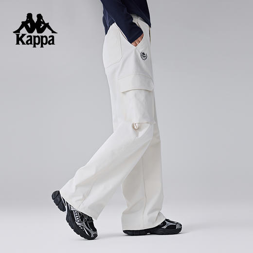 Kappa卡帕背靠背新款运动长裤弹力裤子女款休闲裤复古直筒工装裤K0F22AX01 商品图2