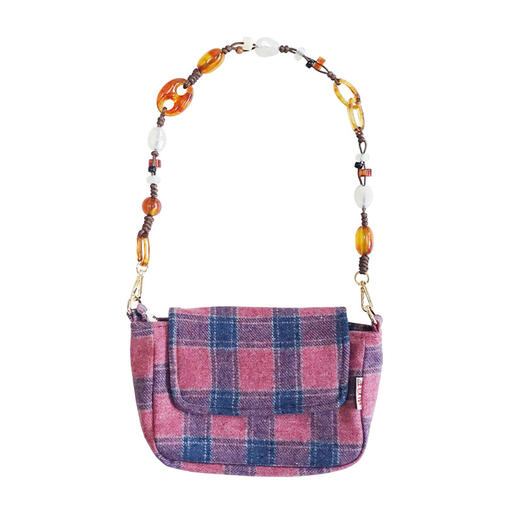 HUJI祤集Gemme单肩包插画冬日格纹 商品图3