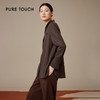 pure touch女士正肩H型衬衫气质绵羊毛通勤休闲设计感深棕色上衣1301244424 商品缩略图3