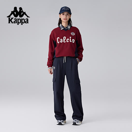 Kappa卡帕背靠背新款运动长裤弹力裤子针织休闲裤女款直筒工装裤K0F22AK04 商品图4