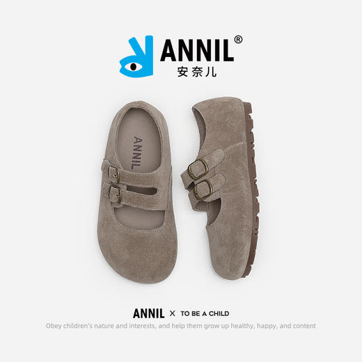 ANNIL/安奈儿女童勃肯鞋春秋2024新款女孩公主单鞋软底防滑儿童鞋HM4301068 商品图2