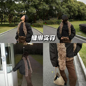 新品上身 | 可拆卸毛领，给i人的安全感 ，版型很美👍