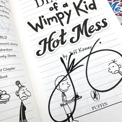 英文原本作者亲签 限量 2024新品小屁孩日记19精装 英文原版 Diary of a Wimpy Kid 19 Hot Mess 青少年儿童幽默漫画畅销小说 桥梁章节书 Jeff Kinney 商品图4