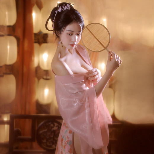 落樱浮光纱宽袖汉服套装3941 商品图4