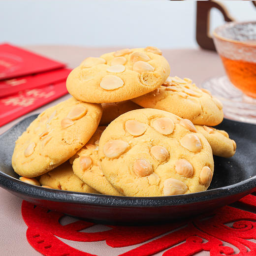 杏仁酥380g 甄选上乘好食材 满满的杏仁粒 色泽金黄 蛋香浓郁 入口松脆 商品图2