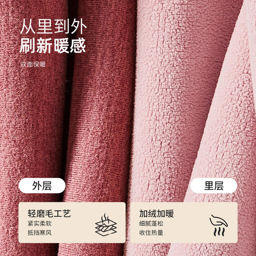 都市丽人女士正价加厚系列圆领羊羔绒保暖衣2W32A2 商品图4