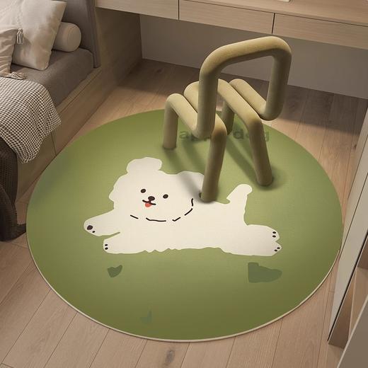 【简约圆形地毯】飘逸如梦，足下起舞，超柔毯面绚烂耀眼，防滑耐磨隔音隔凉，给书房族、家有宠物、喜欢个性的你带来无与伦比的视觉和触感体验！ 商品图11