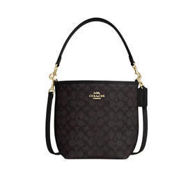 COACH蔻驰 City 17 老花满印金属徽标 标志性涂层帆布 帆布包手提单肩包 小号 女款 三色可选