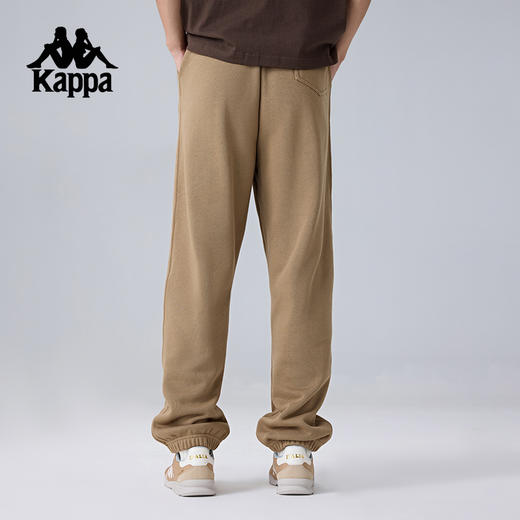 Kappa卡帕背靠背运动长裤新款纯棉裤子针织休闲裤男款收口束脚裤K0F12AK18 商品图3