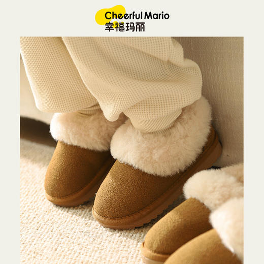 【柔软防滑】冬季女童雪地靴儿童大棉鞋2024冬款加绒加厚皮毛一体小童宝宝可外穿 商品图1