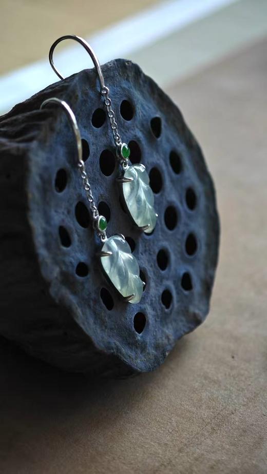 初雪·翡翠耳坠集【嘉石538】 商品图5