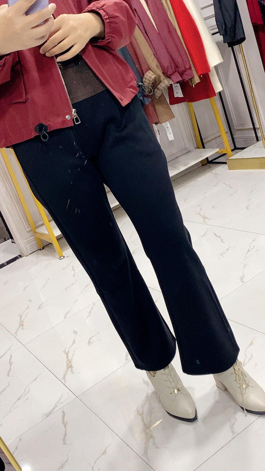 D6140         高腰气质收腰显瘦百搭锦棉复合超柔小微喇裤（加绒加厚特价不退换，XL可穿到100斤） 商品图3